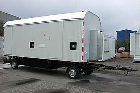 Bauwagen mit Druckluftbremsanlage von Knauss Raumsysteme