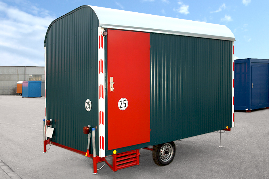 Container Bauwagen Langsamläufer 25km Knauss Raumsysteme