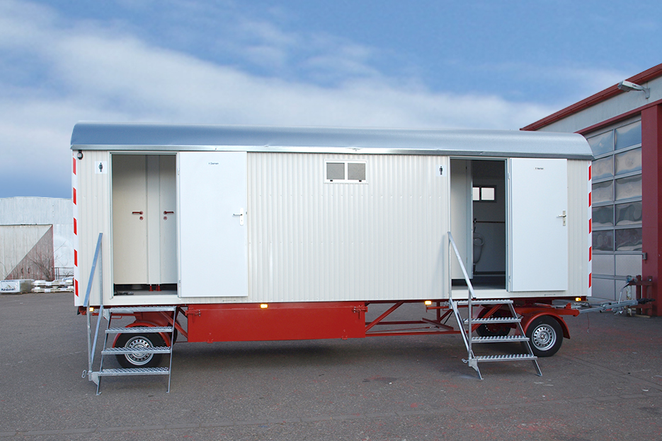 Container Toilettenwagen weiss Knauss Raumsysteme