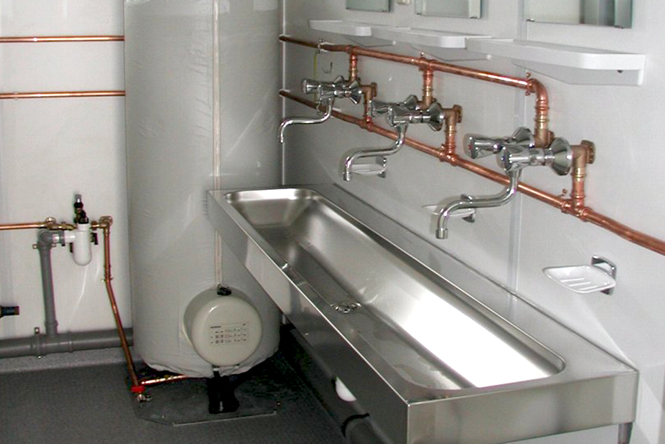 Container Sanitärcontainer Innen Waschbecken Knauss Raumsysteme